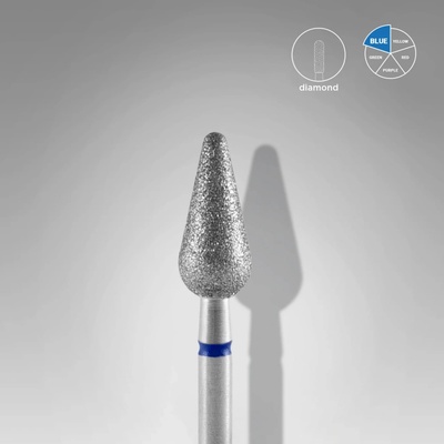 Staleks Diamantová fréza "Rounded Pear" modrá 5 mm/12 mm FA101B050/12