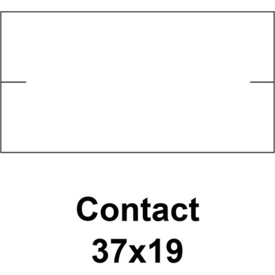 Cenovkové etikety Contact 37x19 biele