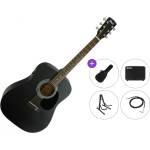 Cort AF510E Premium SET Black Satin Електро-акустична китара Дреднаут