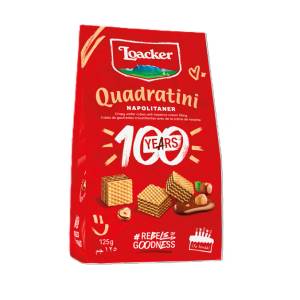 Loacker Шкаф Вафли Quadratini NAPOLITANER 250гр