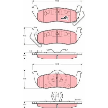 Sada brzdových platničiek kotúčovej brzdy TRW GDB4137