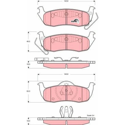 Sada brzdových platničiek kotúčovej brzdy TRW GDB4137