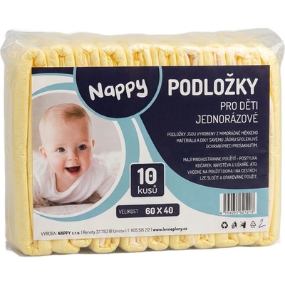 Jednorázové přebalovací podložky BUNNY NAPPY 60 x 40 cm 10 ks