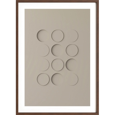 Idealform Poster no. 3 Shadow forms Barva: Smokey taupe, Velikost: 500x700 mm