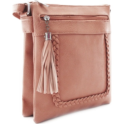 Ružová crossbody dámska kabelka Bakest