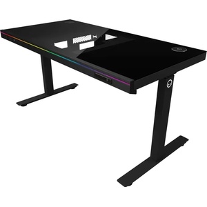 LORGAR Електрическо регулируемо геймърско бюро Lorgar DE90G, RGB, Dual-motor, 140.5 х 68 см, Черно (LRG-DE90G)