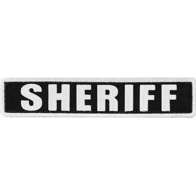 CONDOR OUTDOOR nášivka SHERIFF 12,7 x 2,5 cm BIELA