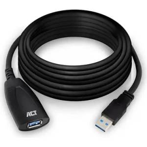 ACT USB 3.2 Gen 1 Удължителен активен кабел USB-A-USB-A, 5м/ вкл. до 4хAC6005USB/ (AC6105)