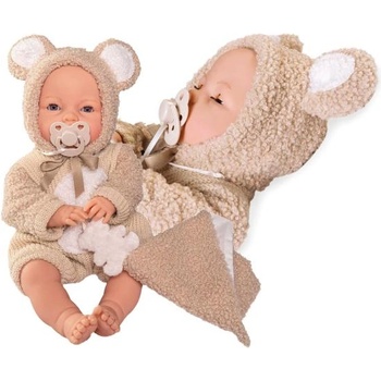 Antonio Juan 14364 BIMBA - мигаща кукла бебе със звуци и меко текстилно тяло 37см