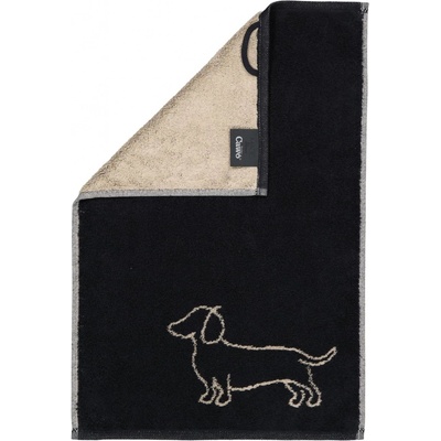 CAWÖ We Love Dogs Ručník černo béžová 30 x 50 cm
