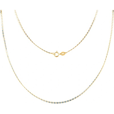 SAVICKI Синджирче Savicki 1, 4 мм: двуцветно злато, 585, плочка