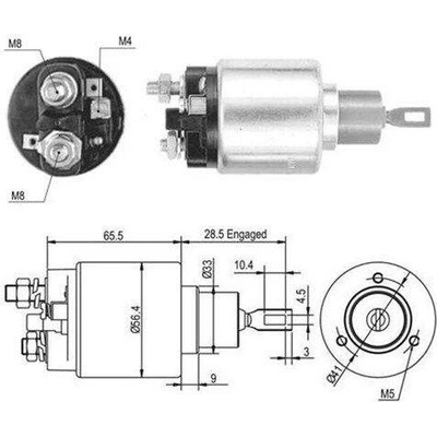 Elektromagnetický spínač, startér MAGNETI MARELLI 940113050461