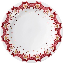 Bjørn Wiinblad Predjedlový tanier GUIRLANDE 20 cm červený porcelán