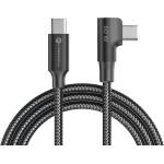 Forcell Кабел Forcell F-Energy, CC-1Deg, USB-C to Type- C, QC4.0, PD, 3A, 60W, Cafule, 90, 1.2м, черен