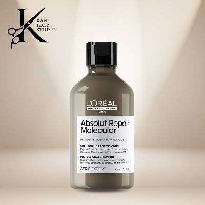 L'Oréal Шампоан за увредена коса със система за защита на пептидните връзки и 5 аминокиселини L' Oréal Professionnel Absolut Repair Molecular Shampoo 300 ml (ПП-001)