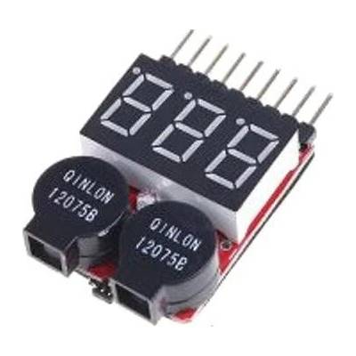 Ostatné Tester Li-Po batérií s výstrahou 8čl alarm
