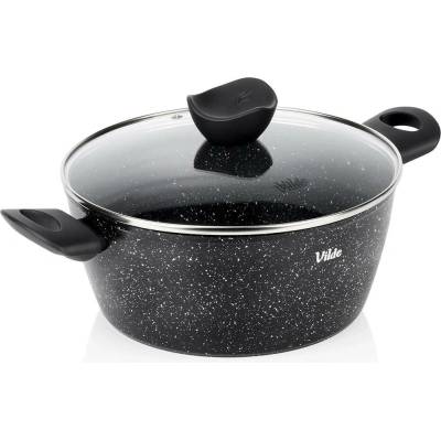 Granitový hrnec se skleněnou poklicí Vilde Granitica 24 cm, 3,6 l