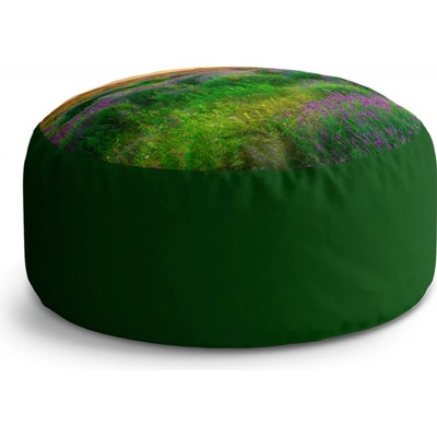 Sablio Taburet Circle Levandulové pole: 40x50 cm