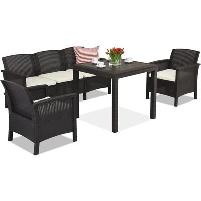 BICA Комплект от техно ратан Venezia Dallas Apetito 5 Bica кафяв (BCDVEN3BR)