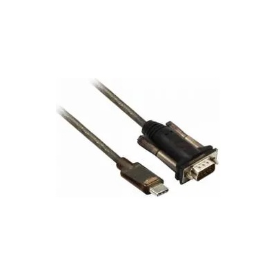 ActiveJet Конвертор ACT AC6002, USB-C мъжко - RS232 мъжко, 9 pin, 1.5 м, Черен, EWENT-ACT-AC6002
