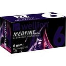 Injekčné ihly a striekačky Wellion Medfine Plus Jehly 31Gx6 mm 100 ks inz.pera