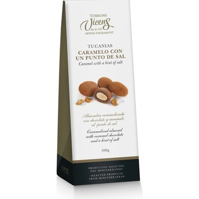 Torrons Vicens Karamelizované mandle s čokoládou a slaným karamelem 100 g