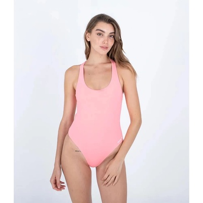 Hurley Бански костюм Hurley One&Solid Solid Racerback Mod swimsuit - Pink (Pacific Pink)