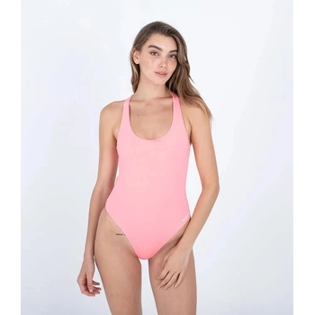 Hurley Бански костюм Hurley One&Solid Solid Racerback Mod swimsuit - Pink (Pacific Pink)