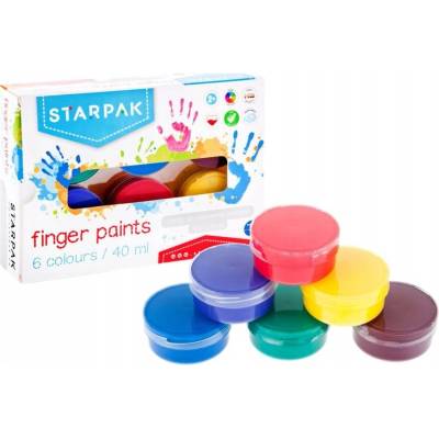 Starpak farby na prsty 40 ml 6 farieb