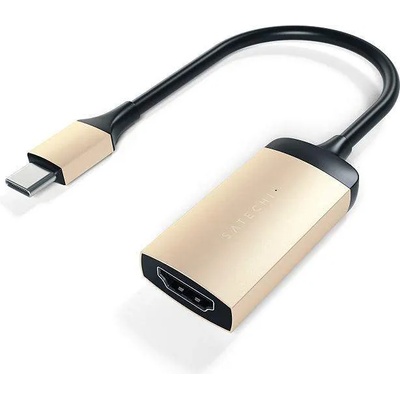 Satechi Aluminum 4K USB-C to HDMI Adapter - адаптер с поддръжка на 4K за свързване от USB-C към HDMI (златист)