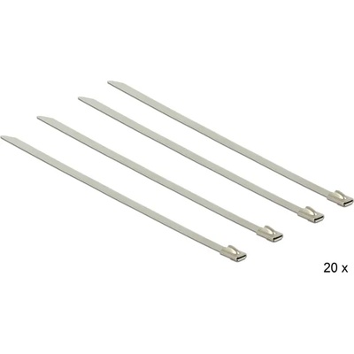 Delock Кабелни връзки от неръждаема стомана 150 x 4, 6 mm (H x W), 20 броя