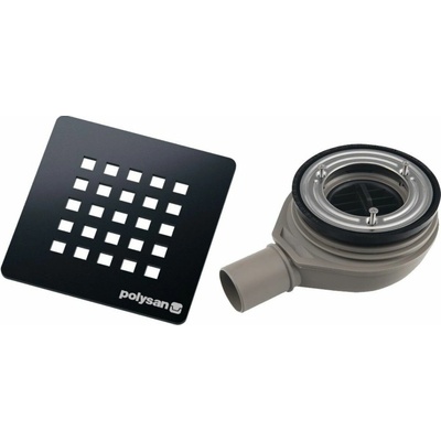 Polysan Treneca Sifón do sprchovej vaničky, nízky 90 mm, DN40, gun metal 84999.60