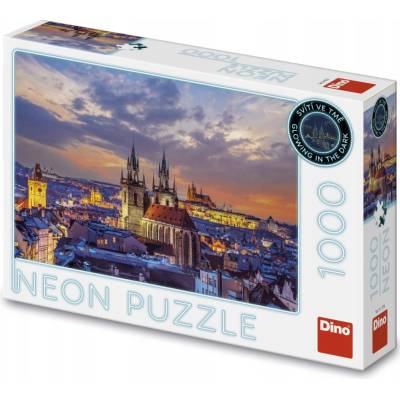 Dino Pohled na Pražský hrad neonové 1000 dílků