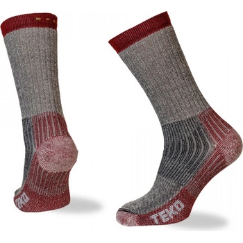 TEKO MERINO Трекинг чорапи eкo TREK 4.0, сиво-червени (SOX9905ECC34CL)