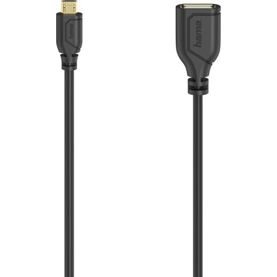 Hama 200613 micro USB na USB-A (OTG) Flexi-Slim obojstranný konektor 15cm černý