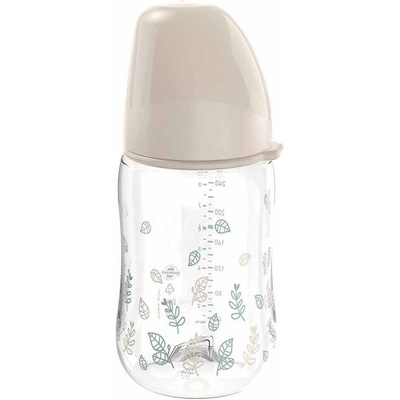 Nip Бебешко шише NIP Green - Cherry, Flow M, 0 м+, 260 ml, бежово (4000821351257)