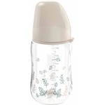 Nip Бебешко шише NIP Green - Cherry, Flow M, 0 м+, 260 ml, бежово (4000821351257) - baby