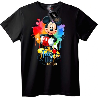 NOONEBRAND Тениска Mickey Mouse Детски празник - XL, Black