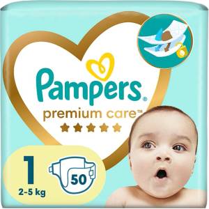 Pampers Памперси за новородено Pampers Premium Care 1 VP (2-5кг. ) - 50 броя
