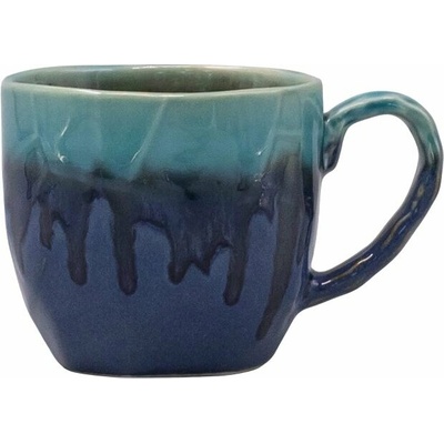 MIJ Hrnček COBALT & TEAL DRIP modrá keramika 250 ml