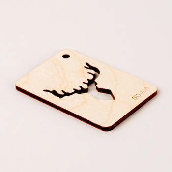 SOJKA Dřevěná vůně do auta - Jelen obrys