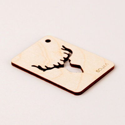 SOJKA Dřevěná vůně do auta - Jelen obrys