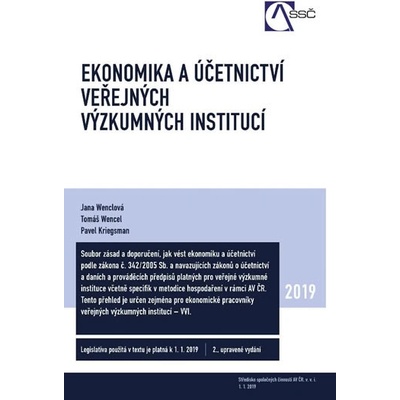 Ekonomika a účetnictví veřejných výzkumných institucí - Kriegsman Pavel;Wencel Tomáš;Wenclová Jana, Brožovaná