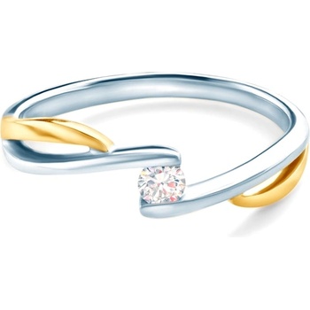 SAVICKI Годежен пръстен Minimalism: двуцветно злато, диамант