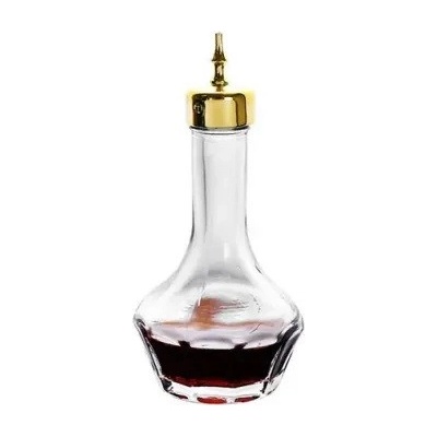 Lahvička na bitters zkosená zlatá 50 ml