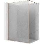 Mexen Kioto душ стена Walk-in 160 x 200 см, прозрачна пукнатина 12 мм, четкана мед (800-160-101-65-04-X)