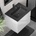 Bath Deluxe Шкаф за баня с мивка KENWOOD 61x52x45 см бял/черен (SETBT0098A)