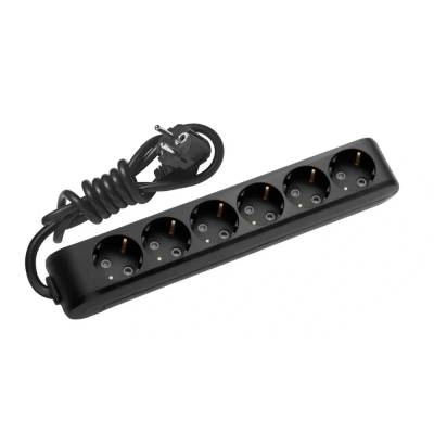 Panasonic РАЗКЛОНИТЕЛ 6ГНЕЗДА 1.5М ЧЕРЕН panasonic (8691136119166)