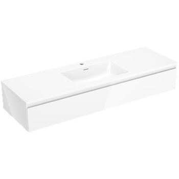 Mexen Orio шкаф за баня 140 см с умивалник Otis, 1 чекмедже, бял гланц - 91A10-14023-1-BF00-W18M00 (91A10-14023-1-BF00-W18M00)