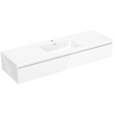 Mexen Orio шкаф за баня 140 см с умивалник Otis, 1 чекмедже, бял гланц - 91A10-14023-1-BF00-W18M00 (91A10-14023-1-BF00-W18M00)